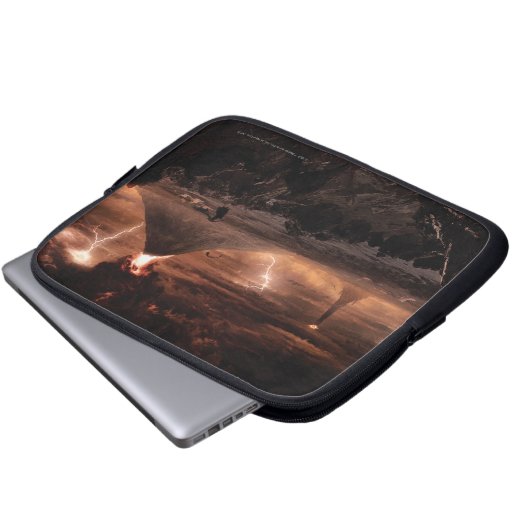 Mordor Lightning Storm Laptopschutzhülle (Vorne Knopf)