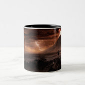 Mordor Lightning Storm Zweifarbige Tasse (Mittel)