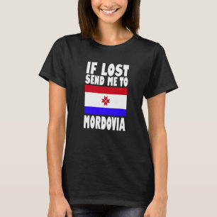 Mordovia-Flaggen-Design Wenn verloren, schicken Si T-Shirt