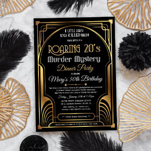 Mordrätsel der Roaring Twenties (auch als Folie er Einladung