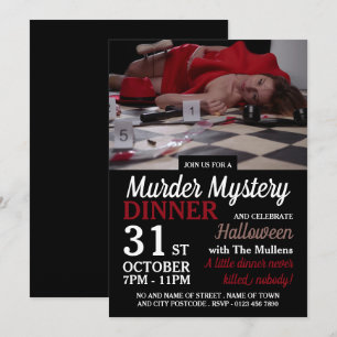 Mordszene, Mord-Mystery Halloween-Abendessen Einladung