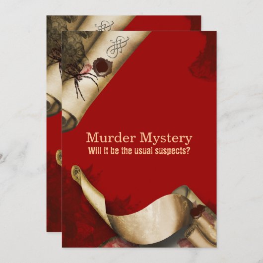 Morduntersuchung, das sie dun einladung (Vorne/Hinten)