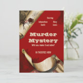 Morduntersuchungs-Filmplakatgeburtstag Einladung (Stehend Vorderseite)