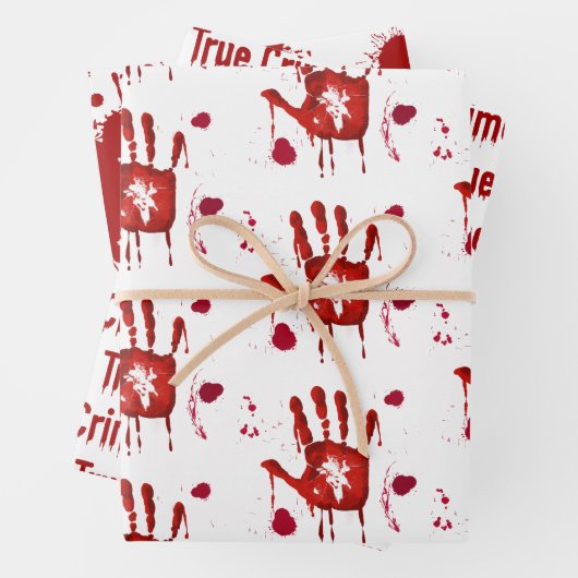 Mordverbrechen-Fan kalter Fall blutig Geschenkpapier Set (Beispiel)