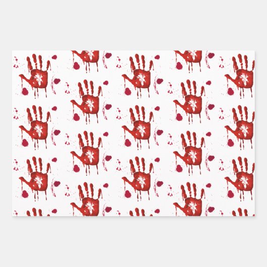 Mordverbrechen-Fan kalter Fall blutig Geschenkpapier Set (Vorderseite)