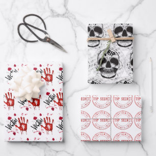 Mordverbrechen Fan von Kaltfall-Blutverpackung Geschenkpapier Set