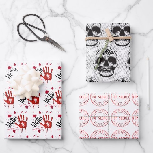 Mordverbrechen Fan von Kaltfall-Blutverpackung Geschenkpapier Set (Vorderseite)