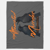 Mordversuch an schwarzen Krähen Fleecedecke (Vorderseite)