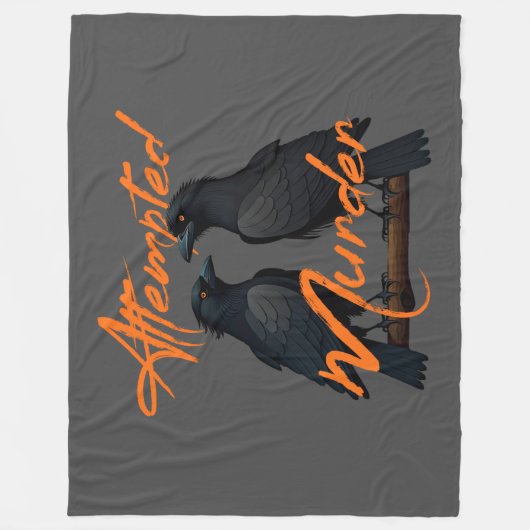 Mordversuch an schwarzen Krähen Fleecedecke (Vorderseite)