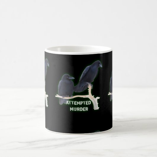 Mordversuch lustiges Corvids Kaffeetasse (Mittel)