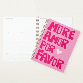 More Amor Por Favor, Pink Design Aesthetic Planer
