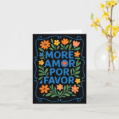 More Amor R Favor Latin Spanish Love Quote Karte (Gelbe Blume)