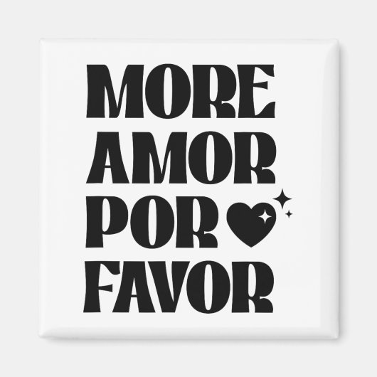 More Amor R Favor Retro Love Valentine Aestheti  Magnet (Vorne)