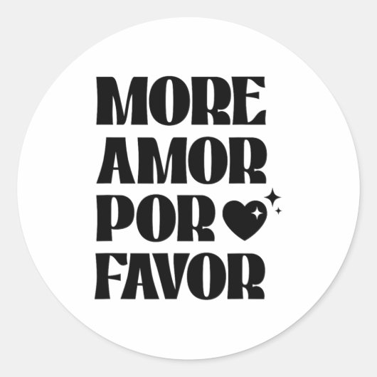 More Amor R Favor Retro Love Valentine Aestheti  Runder Aufkleber (Vorderseite)