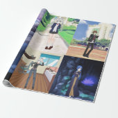 More Anime Style Wrapping Paper Geschenkpapier (Ungerollt)