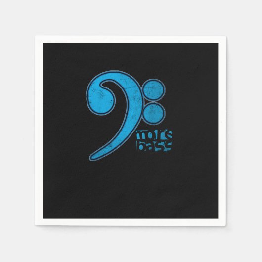 More Bass Clef Note Musical Notes Musicians Music Serviette (Vorderseite)