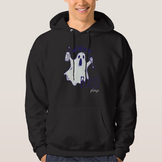 More Boos Please Ghost Beer Drinking  Halloween Gr Hoodie (Vorderseite)