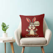More Chocolate – Funny Easter Bunny - almofada Kissen (Stuhl )