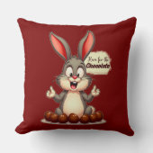 More Chocolate – Funny Easter Bunny - almofada Kissen (Vorderseite)