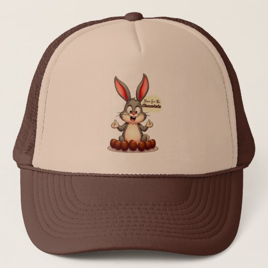 More Chocolate – Funny Easter Bunny - boné Truckerkappe (Vorderseite)