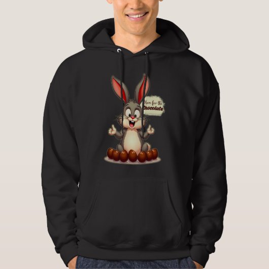 More Chocolate – Funny Easter Bunny - moletom Hoodie (Vorderseite)