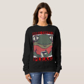 more coffee frog with coffee cup and coffee quack sweatshirt (Vorne ganz)