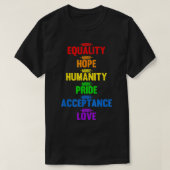 More Equality More Love Tee Human Rights BLM LGBTQ (Design vorne)