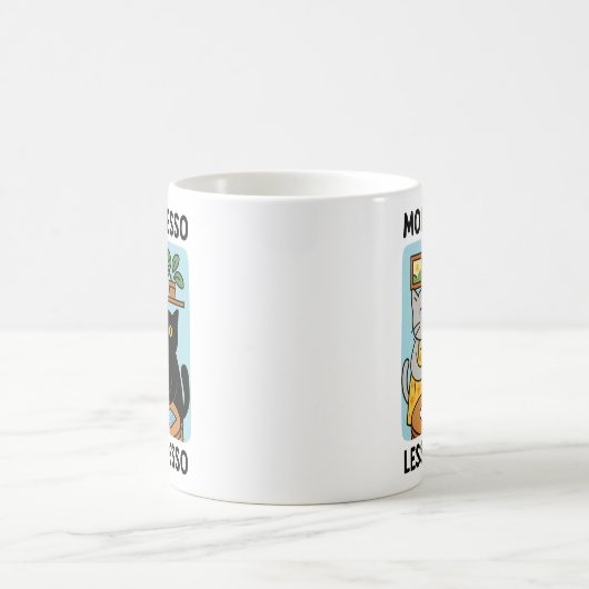More Espresso Less Depresso Black Cat Kaffeetasse (Mittel)