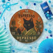 More Espresso Less Depresso Cat Pappteller (Party)