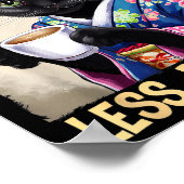 More Espresso Less Depresso Japanese Art Funny Cat Poster (Ecke)