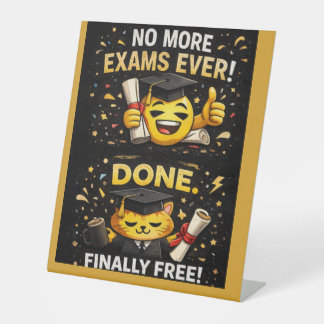 More Exams Ever Funny Graduation Design Sockelschild