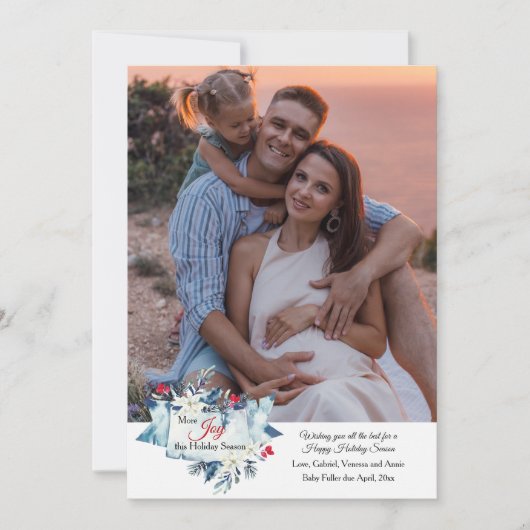 More Joy Holiday Pregnancy Announcements Ankündigung (Vorderseite)