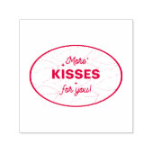 More Kisses For You Red Lips Lettering Permastempel (Design)