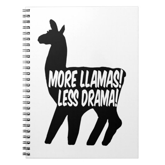 More Llamas Less Drama Notizblock (Vorderseite)