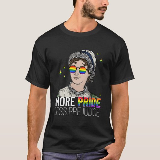 More Pride Less Prejudice Lgbtq Gay Proud Ally Pri T-Shirt (Vorderseite)