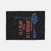 More Spagetti Less Etti Funny Foodie Spaghetti Fleecedecke (Vorderseite (Horizontal))