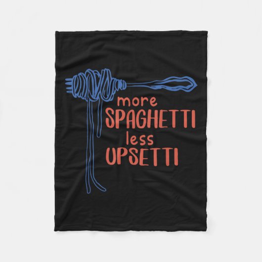 More Spagetti Less Etti Funny Foodie Spaghetti Fleecedecke (Vorderseite)