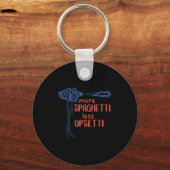 More Spagetti Less Etti Funny Foodie Spaghetti  Schlüsselanhänger (Vorderseite)