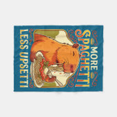More Spaghetti Less Upsetti Capybara Fleecedecke (Vorderseite (Horizontal))