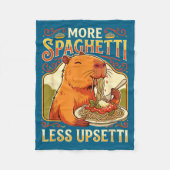 More Spaghetti Less Upsetti Capybara Fleecedecke (Vorderseite)
