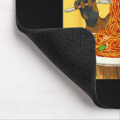 More Spaghetti Less Upsetti Capybara Illustration Mousepad (Ecke)