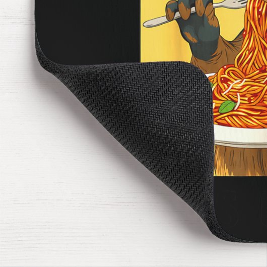 More Spaghetti Less Upsetti Capybara Illustration Mousepad (Ecke)