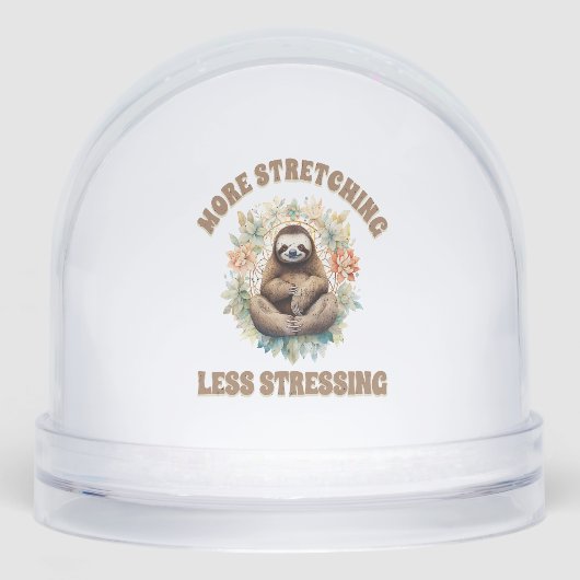 More Stretching Less Stressing Sloth Schneekugeln (Vorderseite)