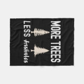 More Trees Less Holes Ugly Christmas Sweater Fleecedecke (Vorderseite (Horizontal))