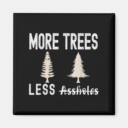 More Trees Less Holes Ugly Christmas Sweater Magnet (Vorne)