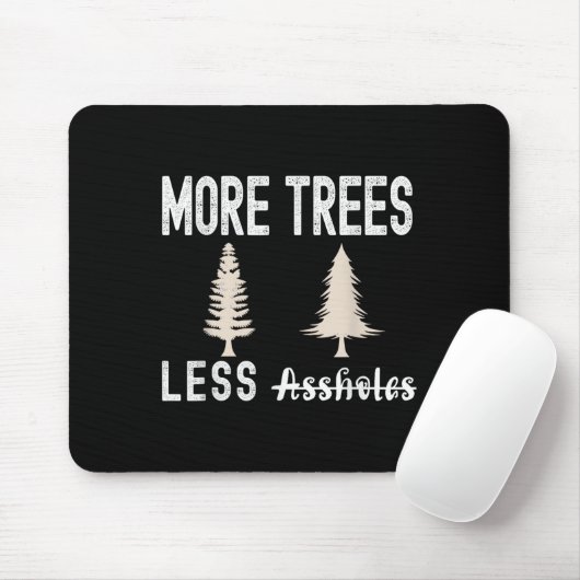 More Trees Less Holes Ugly Christmas Sweater  Mousepad (Mit Mouse)