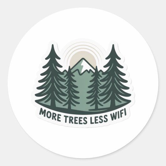 More Trees Less WiFi Eco Sticker (Vorderseite)