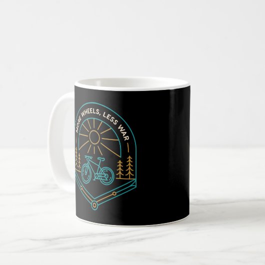More Wheels Less War 2 Kaffeetasse (Vorderseite Links)
