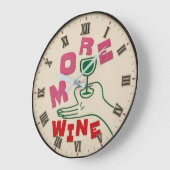 More Wine Modern Große Wanduhr (Winkel)