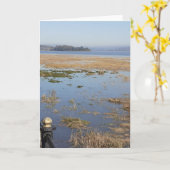 Morecambe Bay High Tide Grußkarte Karte (Gelbe Blume)